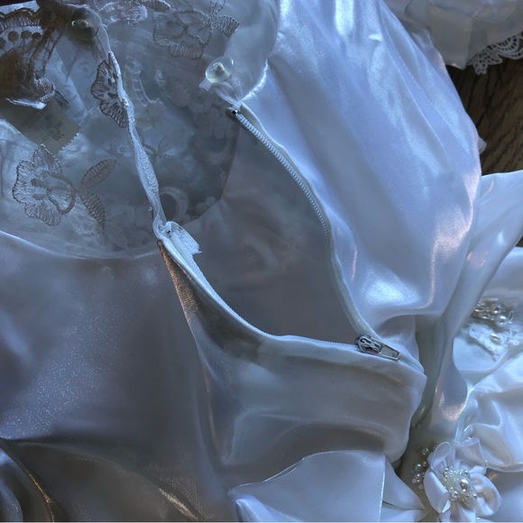 Puffy Short Sleeves Embroidered Girls Dress 7/8 - Picture 12 of 14